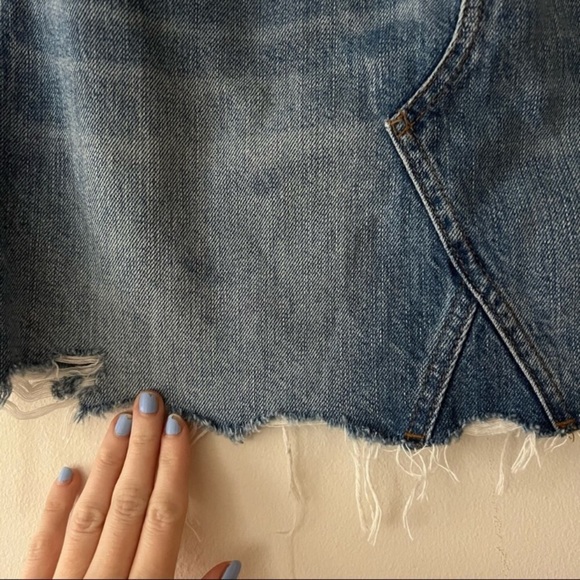 NWT MADEWELL Distressed Denim Mini Skirt - Picture 14 of 16